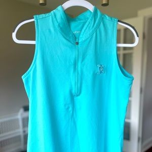 JoFit Women’s Sleeveless Golf Polo with Zippered Front. Large